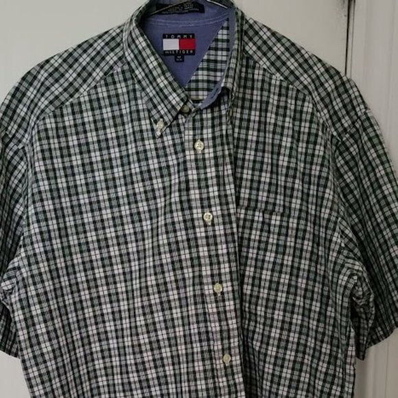 Tommy Hilfiger Short Sleeve Shirt Retro Vintage Size M - Picture 3 of 3
